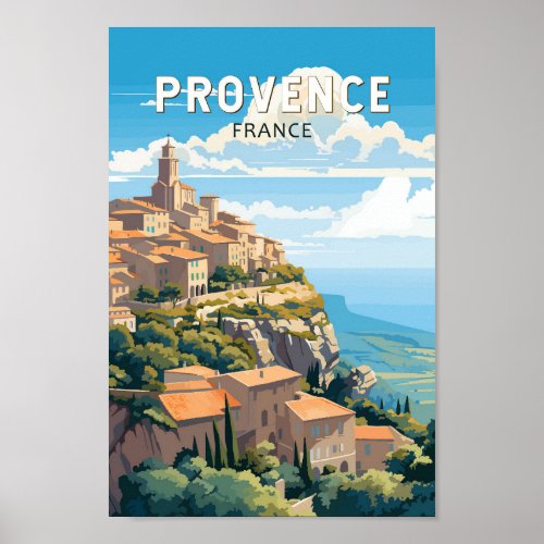 Provence France Travel Art Vintage Poster