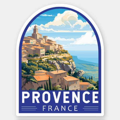 Provence France Travel Art Vintage Sticker