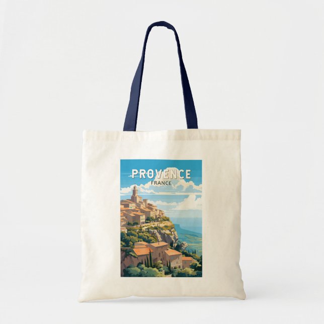 Provence France Travel Art Vintage Tote Bag (Front)
