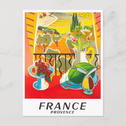 Provence France vintage travel Postcard