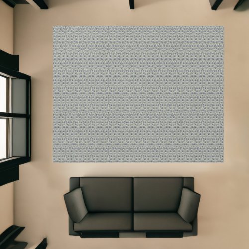 Provence Geometric Gray and Blue Rug