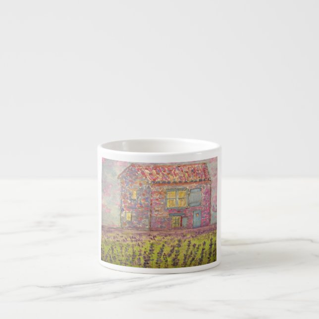 Provence House and Lavender Fields Espresso Cup (Front)