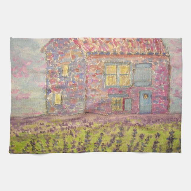 Provence House and Lavender Fields Kitchen Towel (Horizontal)