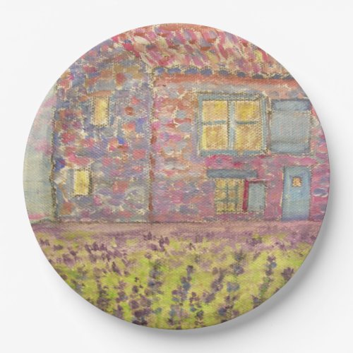 Provence House and Lavender Fields Paper Plates