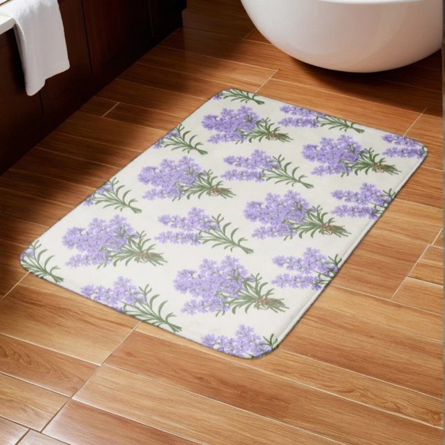 Provence Lavender Bunches  Bath Mat (Creator Uploaded)