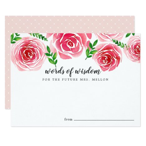 Provence Rose | Bridal Shower Advice Card