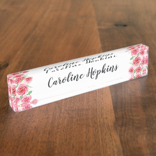 Provence Rose Nameplate | Zazzle