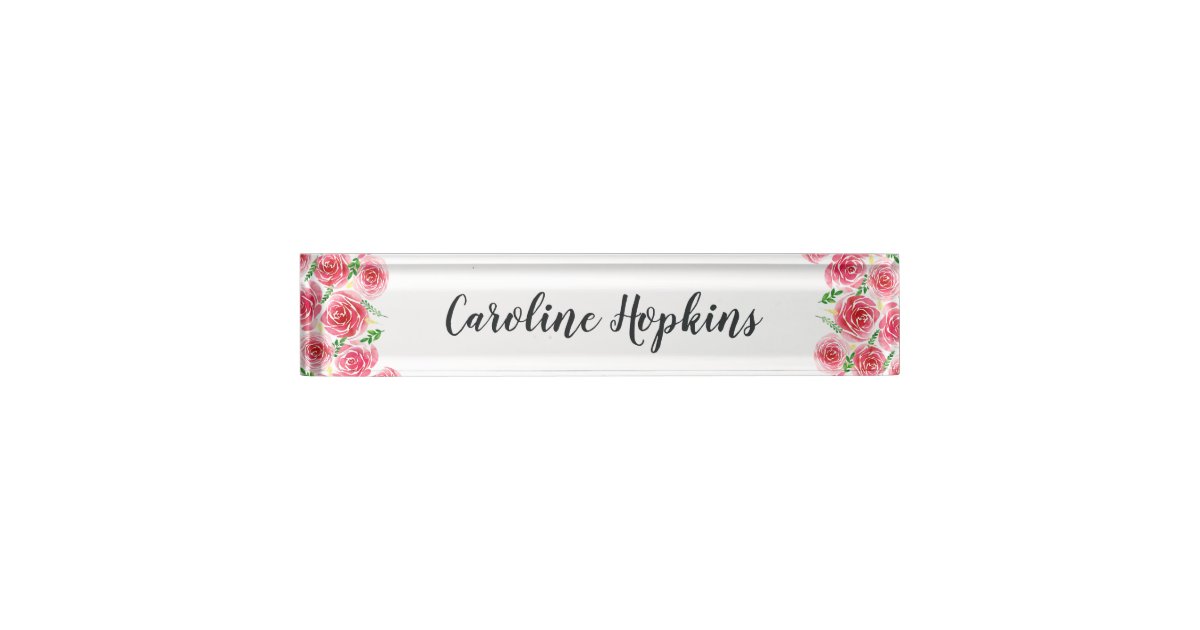 Provence Rose Nameplate | Zazzle