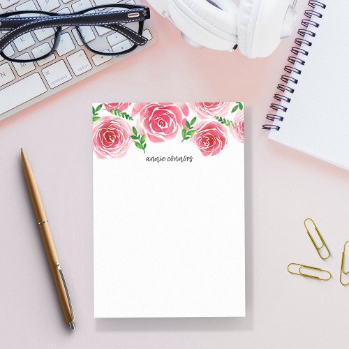 Provence Rose  Personalized Post_it Notes