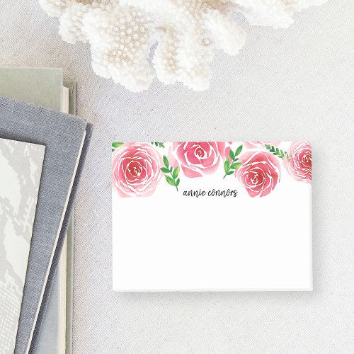 Provence Rose Personalized Post_it Notes