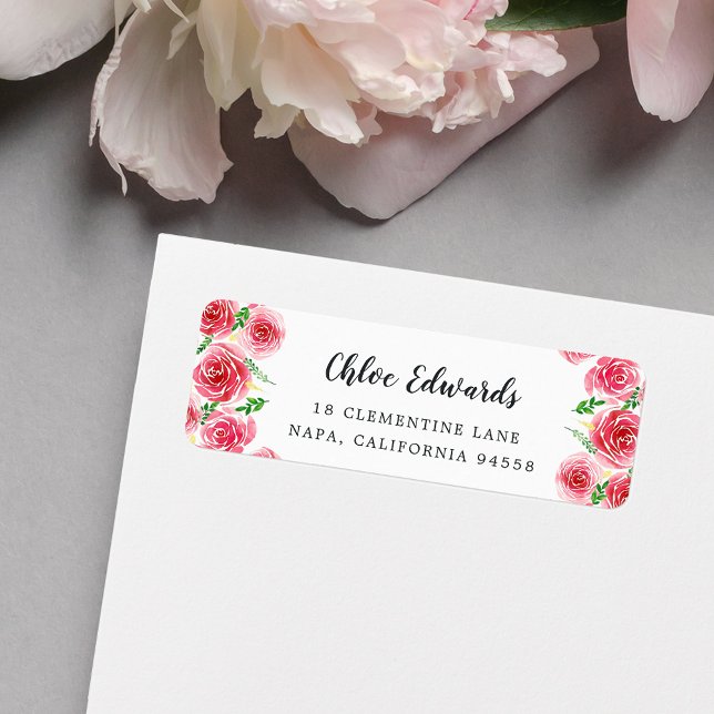 Provence Rose Return Address Label (Creator Uploaded)