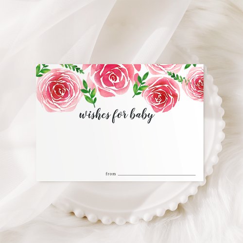 Provence Rose  Wishes for Baby Card