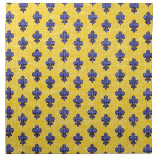 Provence South of France Fleur de Lys Pattern Cloth Napkin