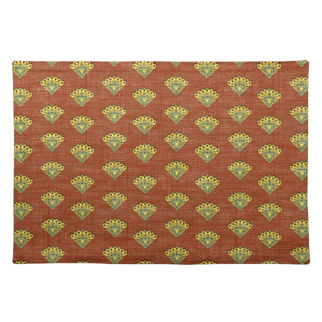 Provence South of France Rustic Bird Pattern Placemat (Front)