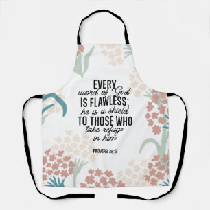 Proverb 30:5 Bible Verse Apron