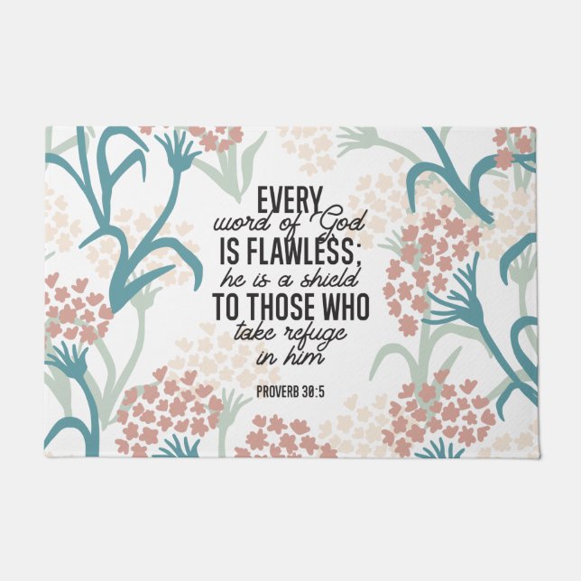 Proverb 30:5 Bible Verse Doormat (Front)