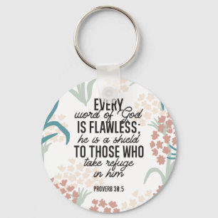 Proverb 30:5 Bible Verse Keychain