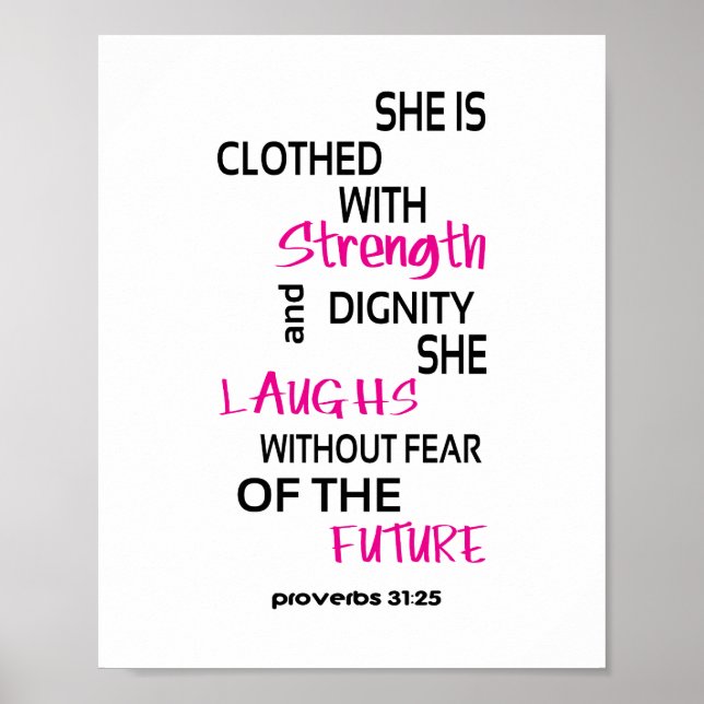 Proverb 31:25 poster (Front)