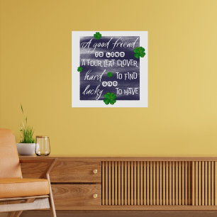 Proverbe sur l’amitié-Friendship proverb Poster