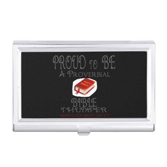 Proverbial Bible Thumper Business Card Case (Front)