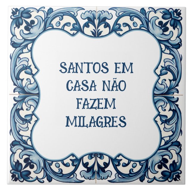 Provérbio português ceramic tile (Front)