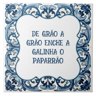 Provérbio português ceramic tile