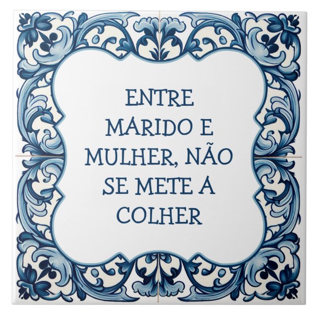Provérbio português ceramic tile (Front)