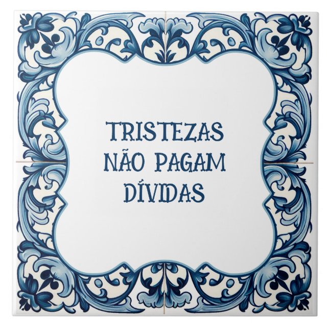 Provérbio português ceramic tile (Front)