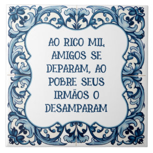 Provérbio português ceramic tile