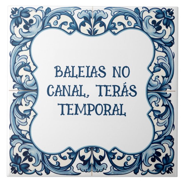 Provérbio português ceramic tile (Front)