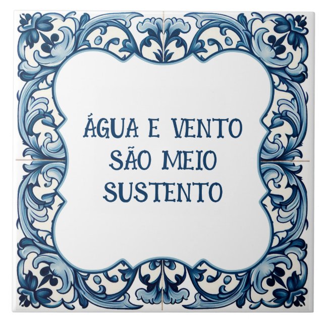 Provérbio português ceramic tile (Front)