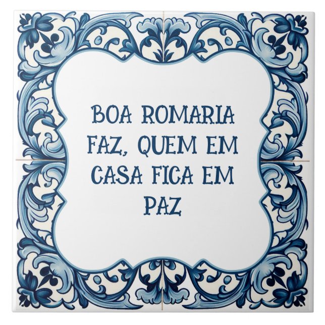 Provérbio português ceramic tile (Front)