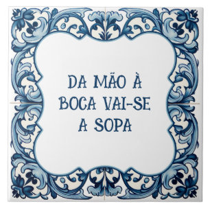 Provérbio português ceramic tile