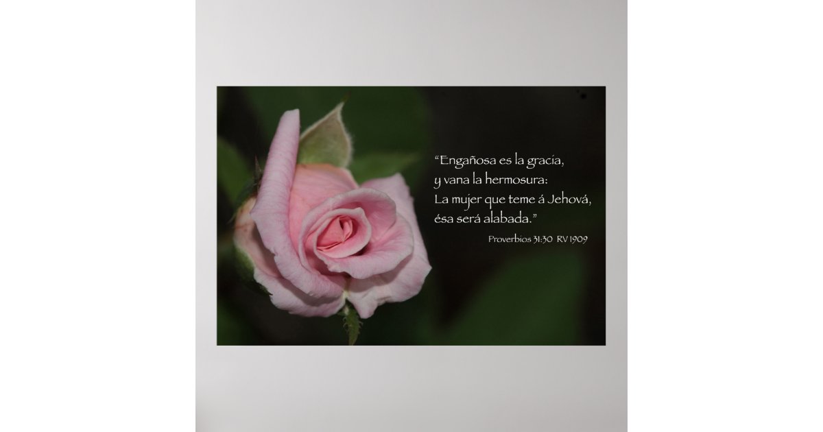 Proverbios 31:30 Cartel Poster | Zazzle