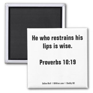 Proverbs 10:19 Bible Verse magnet