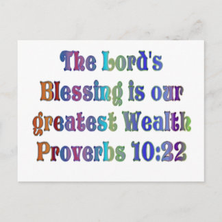 Proverbs 10:22 postcard