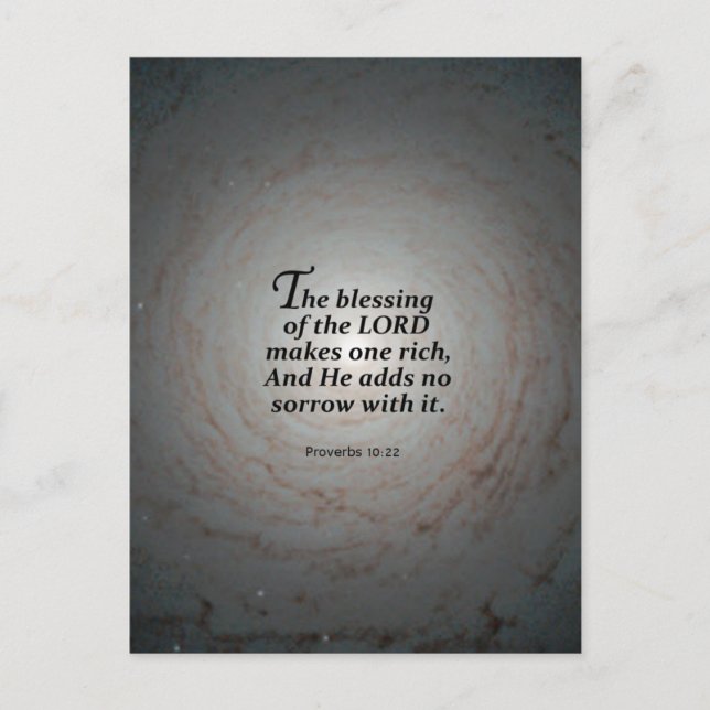 Proverbs 10:22 postcard (Front)