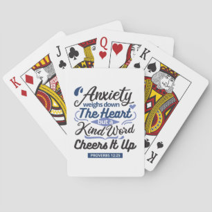 Proverbs 12:25 Bible Verse – Kind Word Art Poker Cards