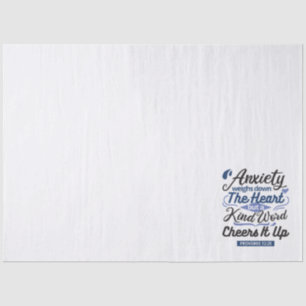 Proverbs 12:25 Bible Verse – Kind Word Art Tissue Paper