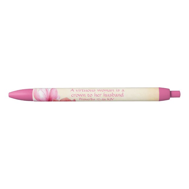 Proverbs 12:4a - Virtuous woman Christian Pen (Front)