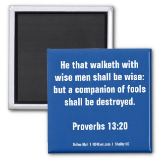Proverbs 13:20 Bible Verse magnet