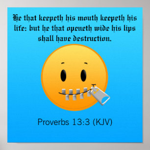 Proverbs 13:3 poster