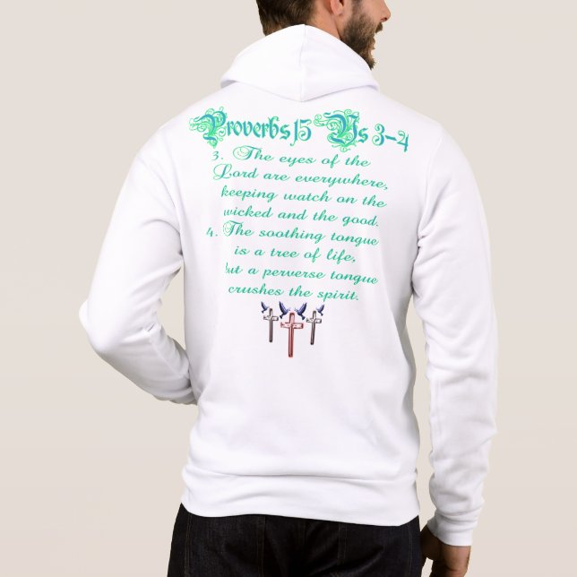Proverbs 15 Unisex Custom Graphics Zip Hoodie (Back)
