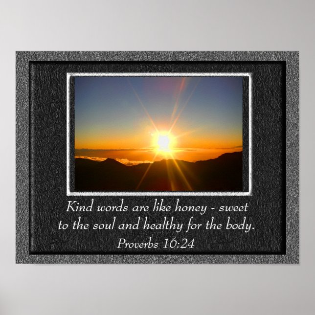 Proverbs 16:24 - art print (Front)