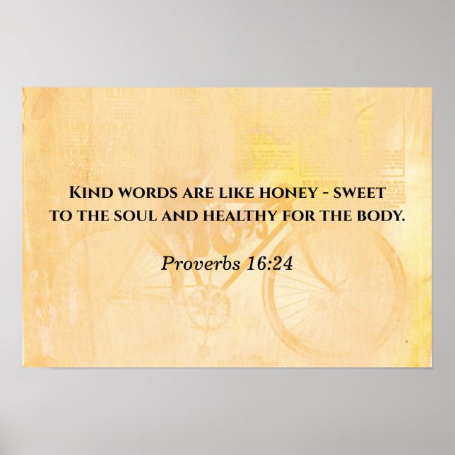 Proverbs 16:24 - art print (Front)