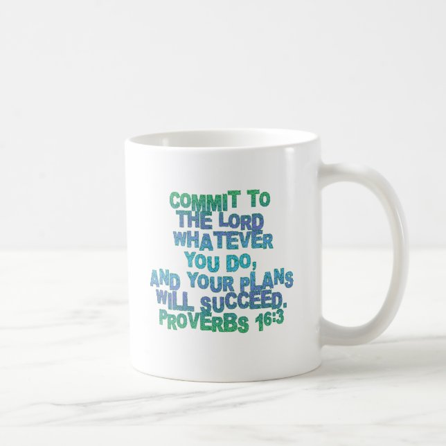 Proverbs 16:3 coffee mug (Right)