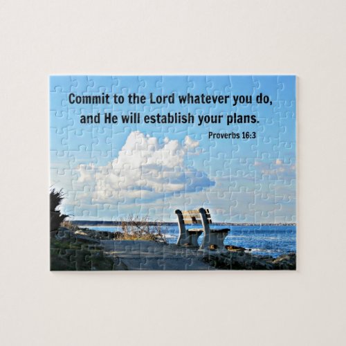 Proverbs 163 Commit to the Lord whatever you do Jigsaw Puzzle