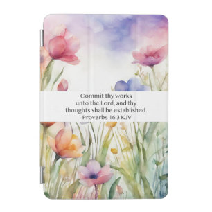 Proverbs 16:3 KJV Commit Thy Works Scripture iPad Mini Cover