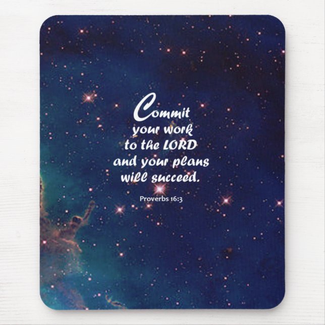 Proverbs 16:3 mouse pad (Front)