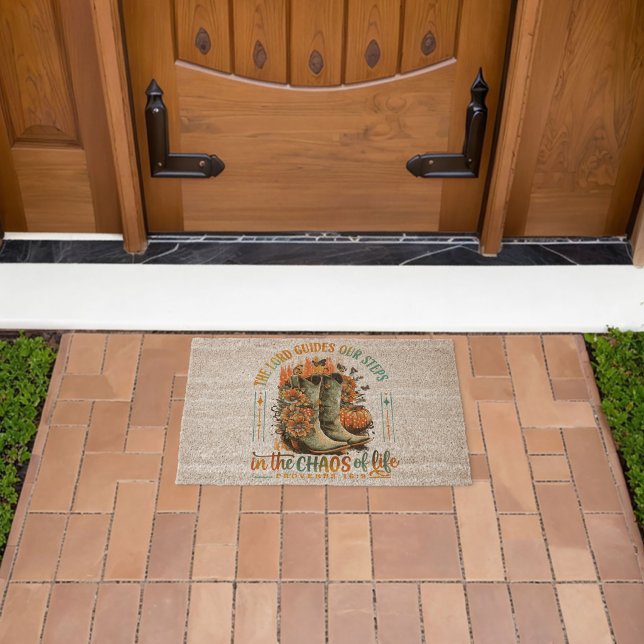 Proverbs 16:9  fiber doormat (Insitu (Outdoor))
